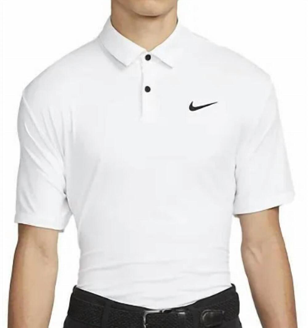 NEW NIKE dri fit tour solid golf polo shirt in white